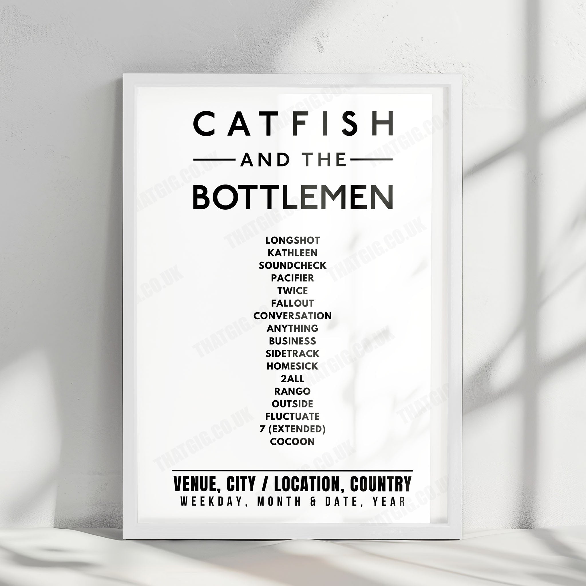Catfish and the Bottlemen Setlist Poster - Docks, Hamburg - February 3rd, 2020