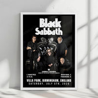 Black Sabbath Setlist Poster - Back to the Beginning - Villa Park, Birmingham - July 5th, 2025