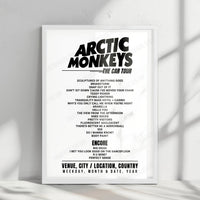 Arctic Monkeys Setlist Poster - Centre Bell, Montreal - September 2nd, 2023