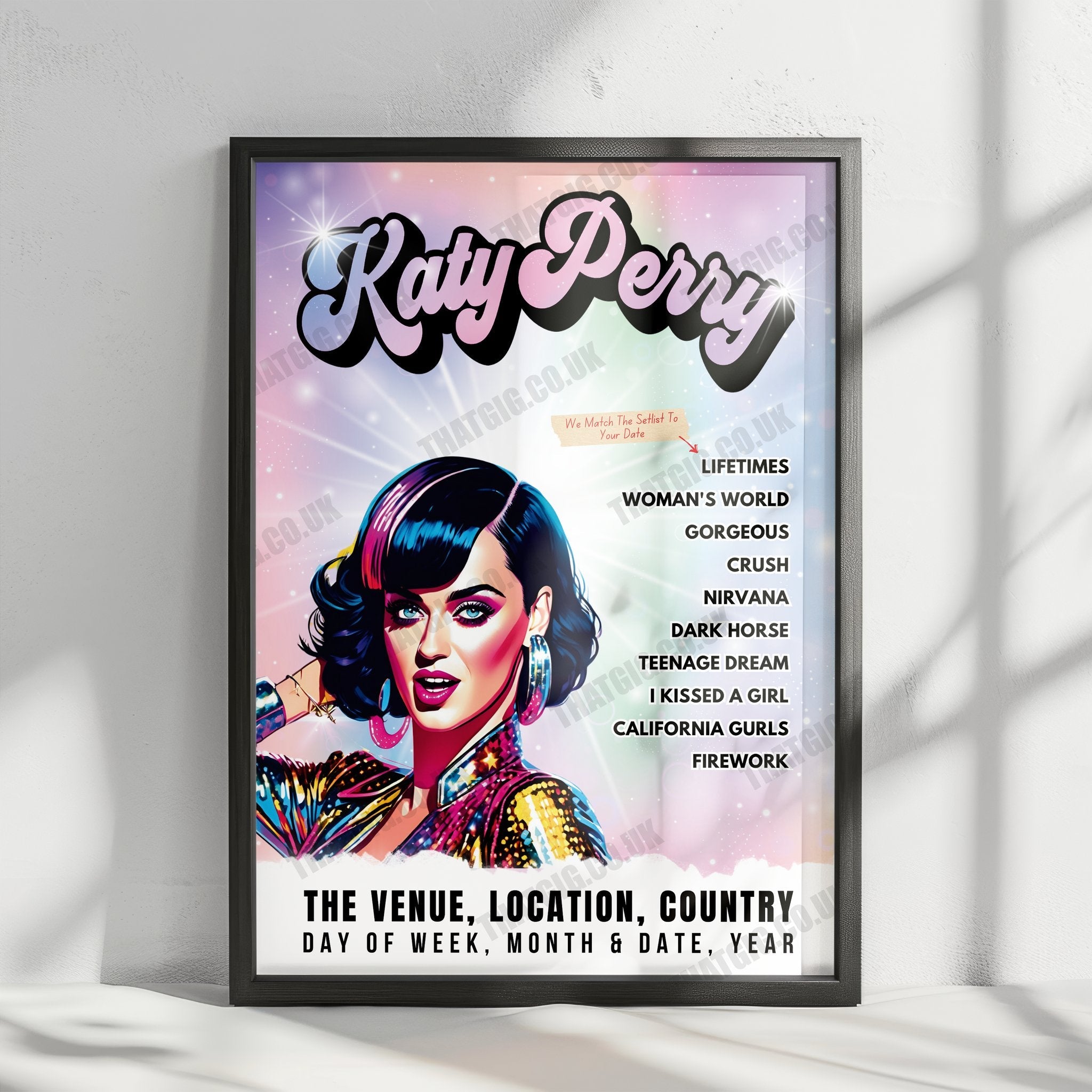 Katy Perry Setlist Poster - Resorts World Theatre Las Vegas - November 3rd, 2023