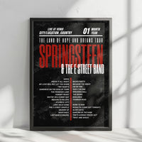 Bruce Springsteen Setlist Poster - Stade Pierre-Mauroy, Villeneuve-d'Ascq - May 24th, 2025