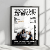Bring Me the Horizon Setlist Poster - Higashi no Hiroba, Suita - August 17th, 2024