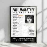 Paul McCartney Setlist Poster - Heritage Bank Stadium, Gold Coast - November 4th, 2023
