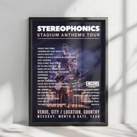 Stereophonics Setlist Poster - Finsbury Park, London - July 4th, 2025