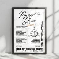 Panic! at the Disco Setlist Poster - The O2 Arena, London - March 6th, 2023