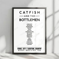 Catfish and the Bottlemen Setlist Poster - Muffathalle, Munich - February 6th, 2020