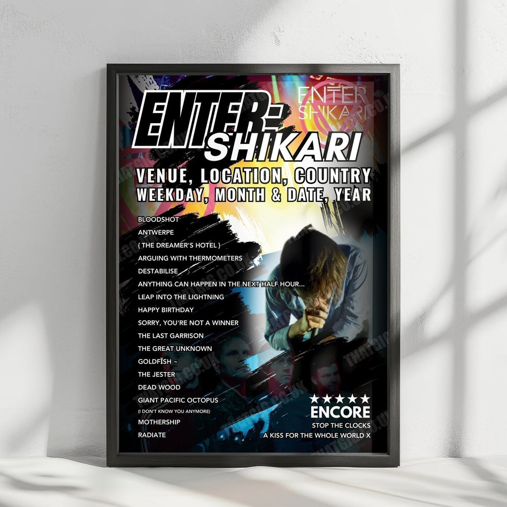 Enter Shikari Setlist Poster - Rock am Ring, Nürburgring, Germany - June 7th, 2024