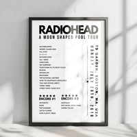 Radiohead Setlist Poster - TD Garden, Boston, USA - July 28th, 2018