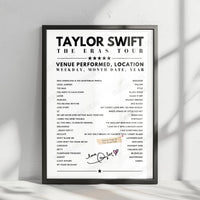 Taylor Swift Setlist Poster - Rogers Centre, Toronto, Canada - November 16th, 2024