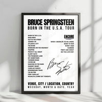Bruce Springsteen Setlist Poster - Charles M. Murphy Athletic Center, Murfreesboro - December 9th, 1984