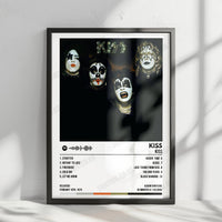 KISS "KISS" Album Cover Poster with Complete Tracklist