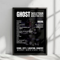 Ghost Setlist Poster - Olympiahalle, Munich - April 24th, 2025