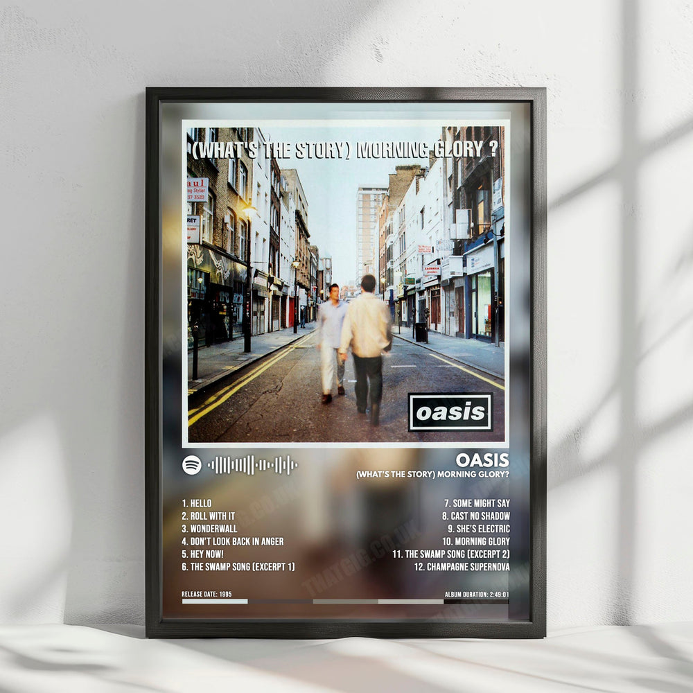 Oasis - What's the Story Morning Glory - Album Cover Poster with Full Tracklist