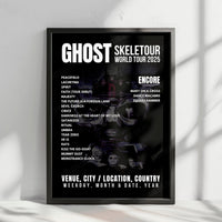 Ghost Setlist Poster - LDLC Arena, Décines-Charpieu - April 26th, 2025