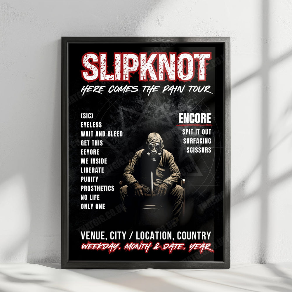 Slipknot Setlist Poster - Accor Arena, Paris, France - December 12th, 2024