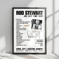 Rod Stewart Setlist Poster - Royal Hospital Kilmainham, Dublin, Ireland - May 26th, 2024