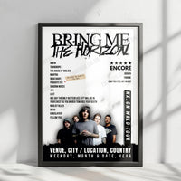 Bring Me the Horizon Setlist Poster - Mad Cool Festival 2024, Madrid, Spain - July 13th, 2024