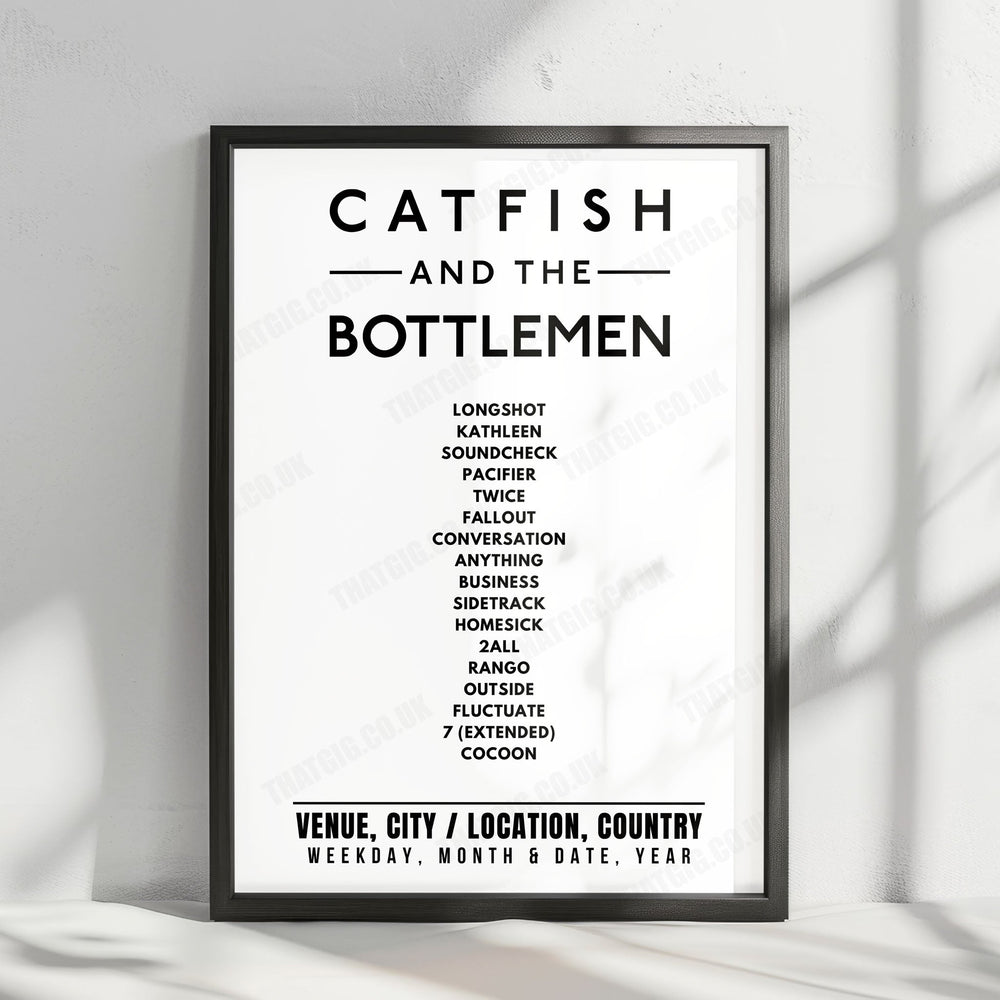 Catfish and the Bottlemen Setlist Poster - Cardiff Castle, Cardiff - July 19th, 2024