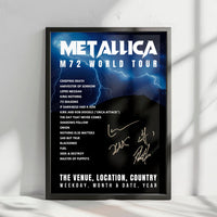 Metallica Setlist Poster - Stade de France, Saint-Denis - May 17th, 2023