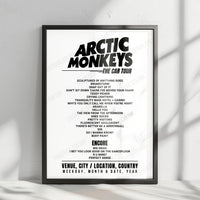 Arctic Monkeys Setlist Poster - Little John's Farm, Reading - August 27th, 2022
