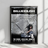 Billie Eilish Setlist Poster - Leeds Festival, Bramham Park - August 25th, 2023