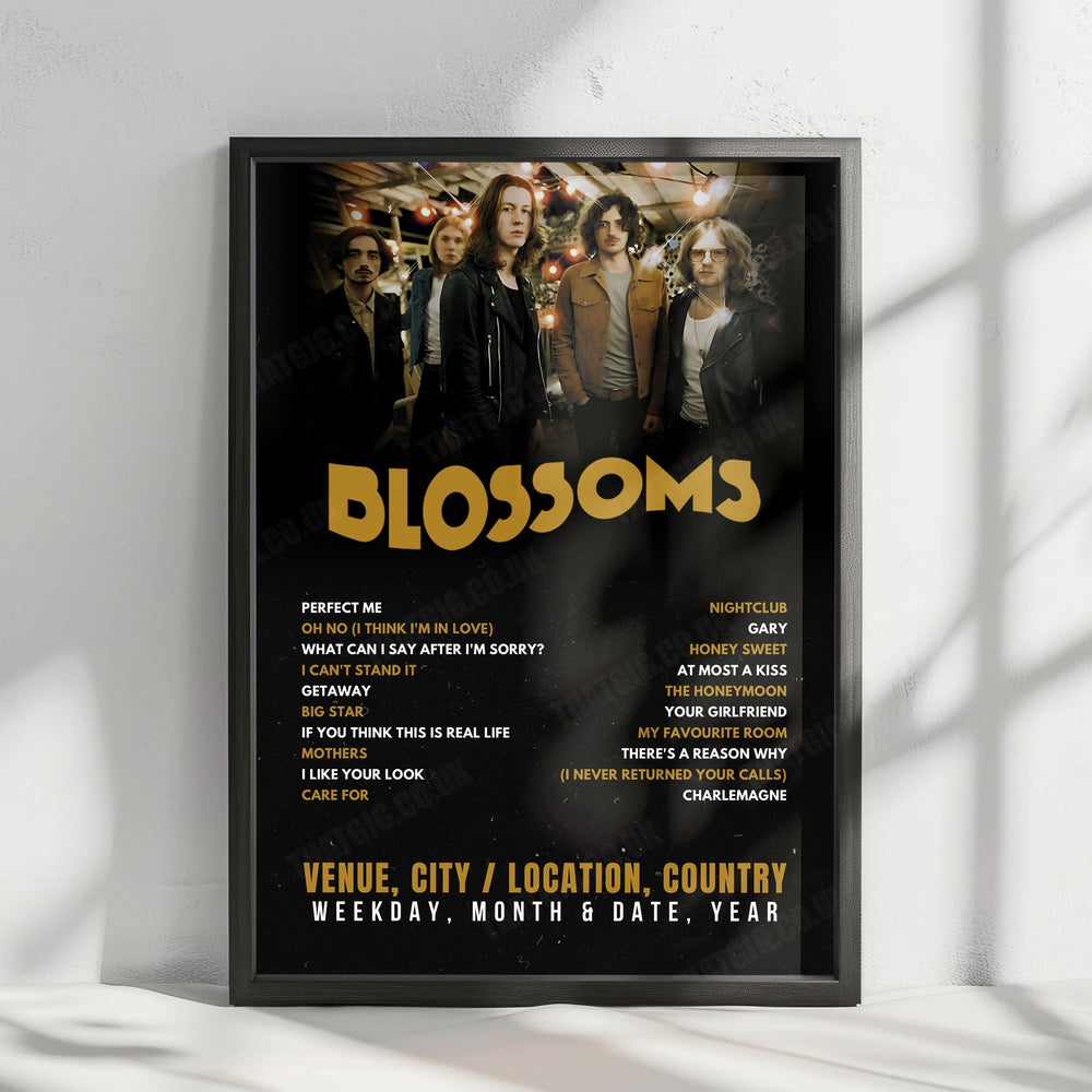Blossoms Setlist Poster - Fabrique, Milan - April 26th, 2025