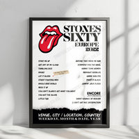 The Rolling Stones Setlist Poster - Waldbühne, Berlin, Germany - August 3rd, 2022