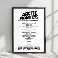 Arctic Monkeys Setlist Poster - Pedreira Paulo Leminski, Curitiba - November 8th, 2022