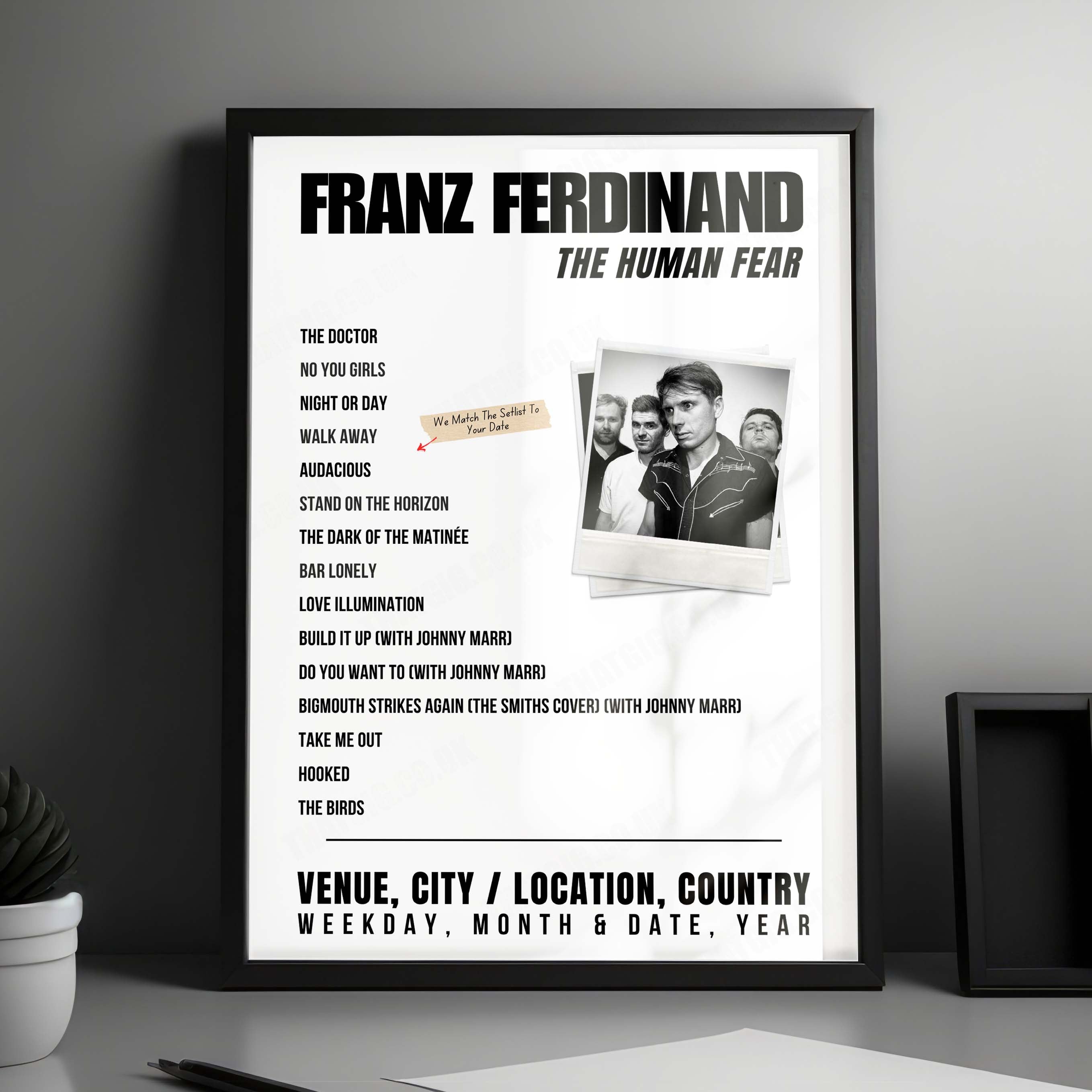 Franz Ferdinand Setlist Poster - Campa de La Magdalena, Santander - August 1st, 2025