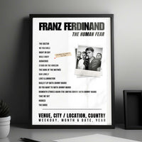 Franz Ferdinand Setlist Poster - The Hall, Aviva Studios, Manchester - January 18th, 2025