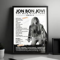 Bon Jovi Setlist Poster - Spectrum Center, Charlotte - April 8th, 2022