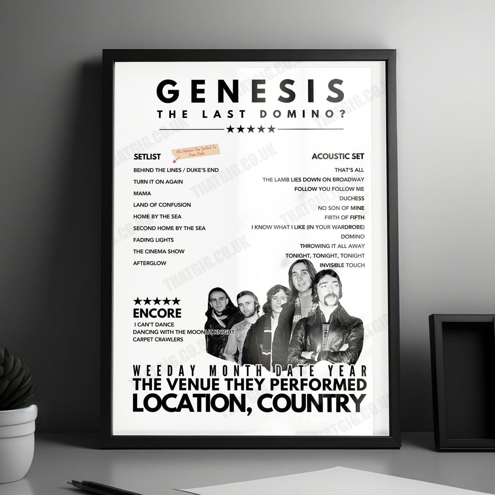 Genesis Setlist Poster - M&S Bank Arena, Liverpool - October 4th, 2021