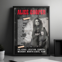 Alice Cooper Setlist Poster - Saenger Theatre, Mobile - February 4th, 2025