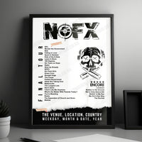 NOFX Setlist Poster - Myth Maplewood - August 20th, 2024