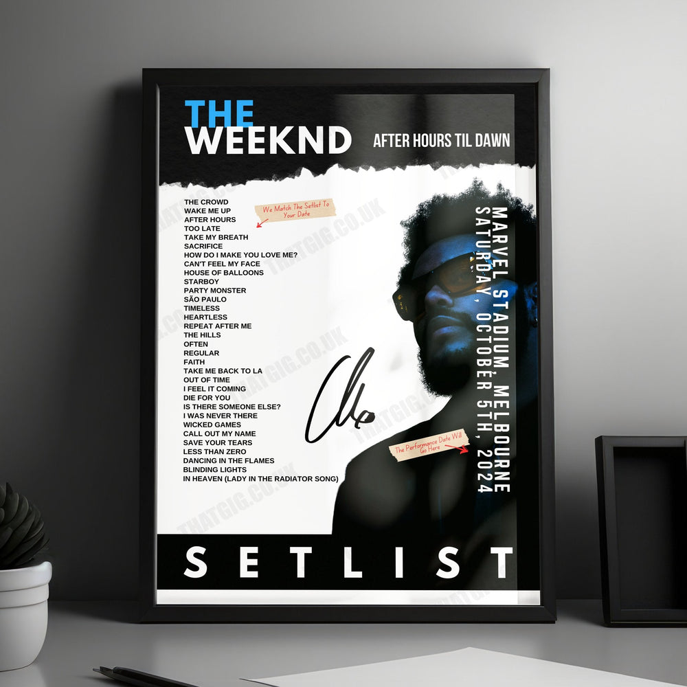 The Weeknd Setlist Poster - Allianz Riviera Nice - July 22nd, 2023