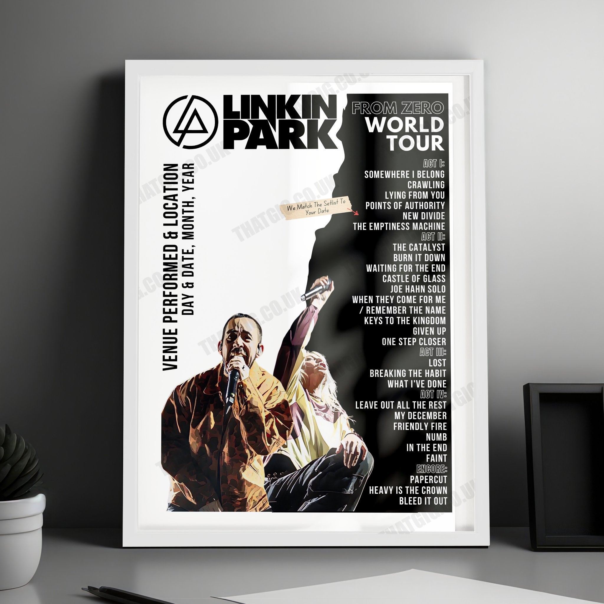 Linkin Park Setlist Poster - Barclays Arena, Hamburg, Germany - September 22nd, 2024