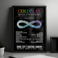 Coldplay Setlist Poster - Estádio Couto Pereira, Curitiba - March 22nd, 2023