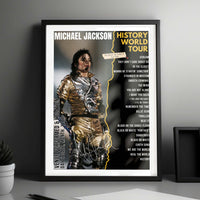 Michael Jackson Setlist Poster - Wellingtonrenbaan, Ostend, Belgium - September 3rd, 1997