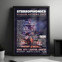Stereophonics Setlist Poster - Victoria Park, Warrington - May 25th, 2025