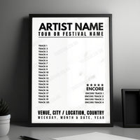 Request Any Gig Setlist Poster