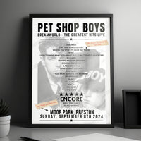 Pet Shop Boys Setlist Poster - Royal Opera House, London - July 26th, 2024