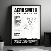 Aerosmith Setlist Poster - Park Theater at Park MGM, Las Vegas - January 29th, 2020