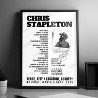 Chris Stapleton Setlist Poster - Vibrant Arena at The MARK, Moline - June 1st, 2023