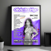Olivia Rodrigo Setlist Poster - The O2 Arena, London - May 18th, 2024