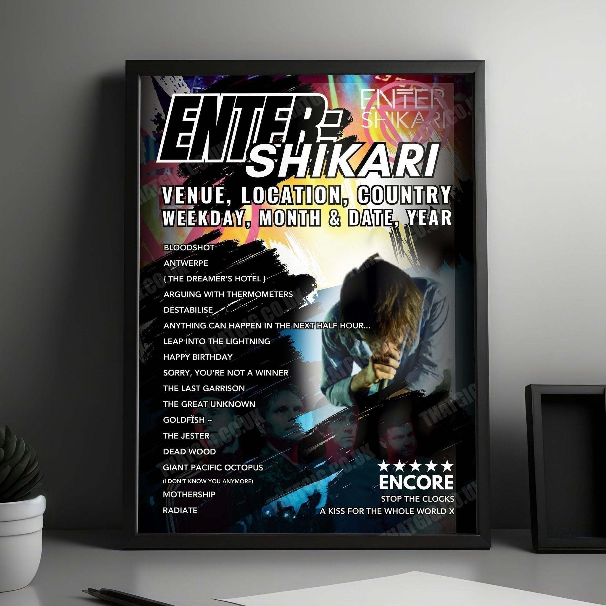 Enter Shikari Setlist Poster - Mystic Festival, Gdańsk, Poland - June 8th, 2024