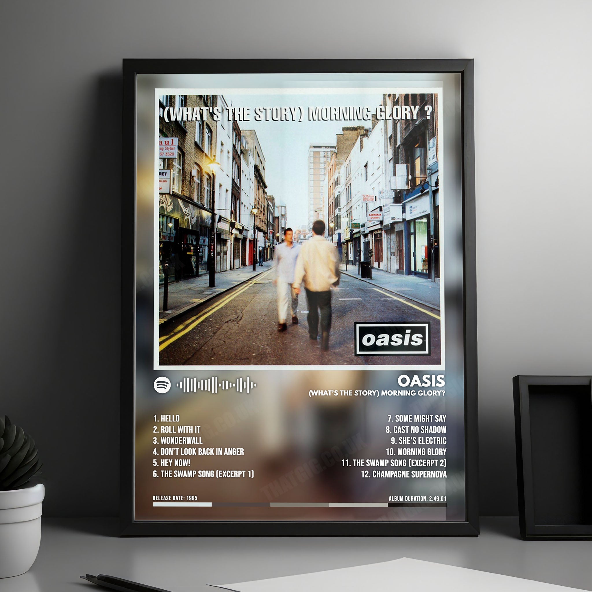 Oasis - What's the Story Morning Glory - Album Cover Poster with Full Tracklist