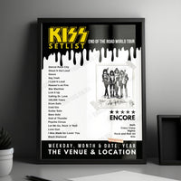 KISS Setlist Poster - Canada Life Centre, Winnipeg, Canada - November 15th, 2023
