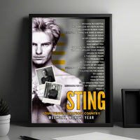 Sting Setlist Poster - Nordmarksportfeld, Kiel - June 14th, 2025