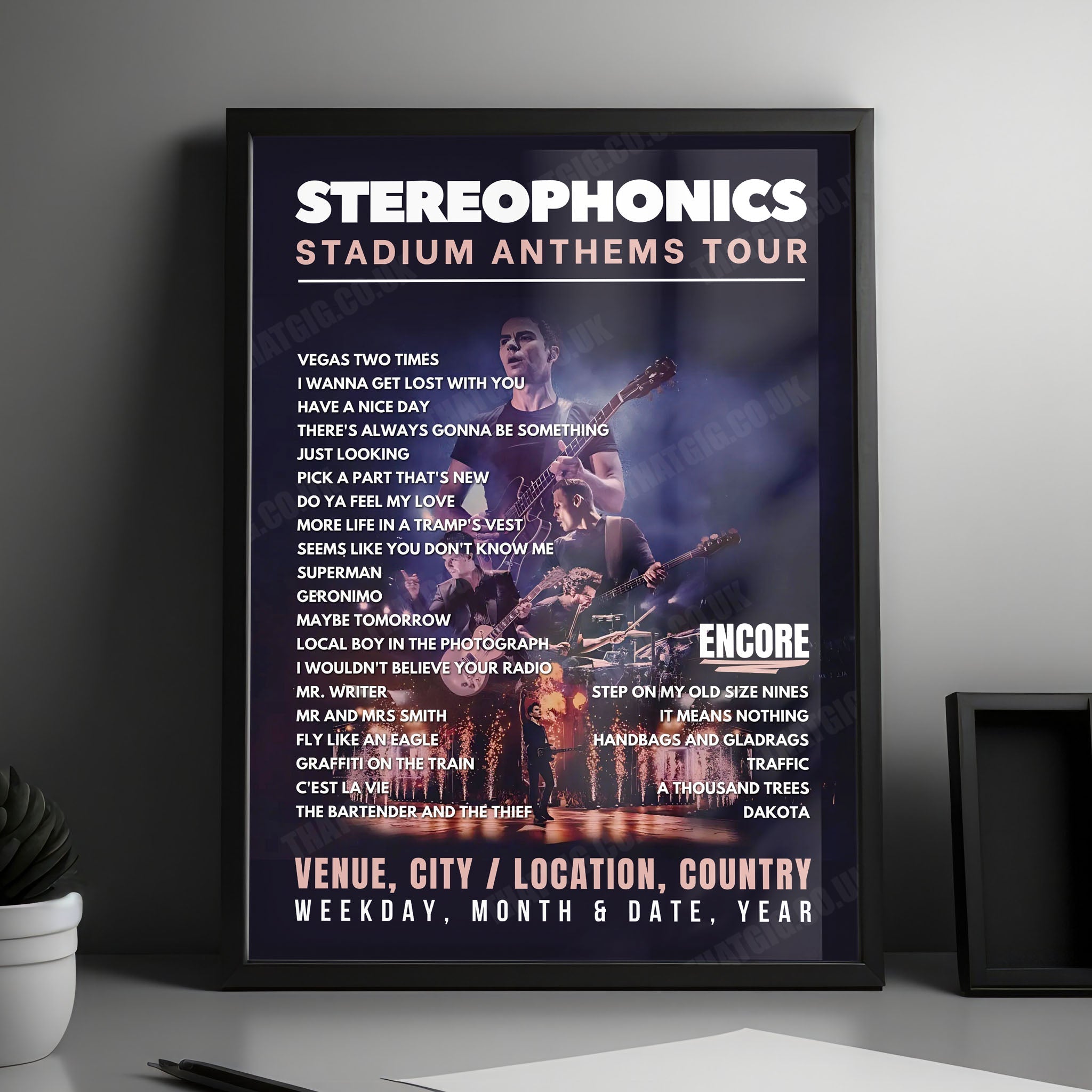 Stereophonics Setlist Poster - Finsbury Park, London - July 4th, 2025