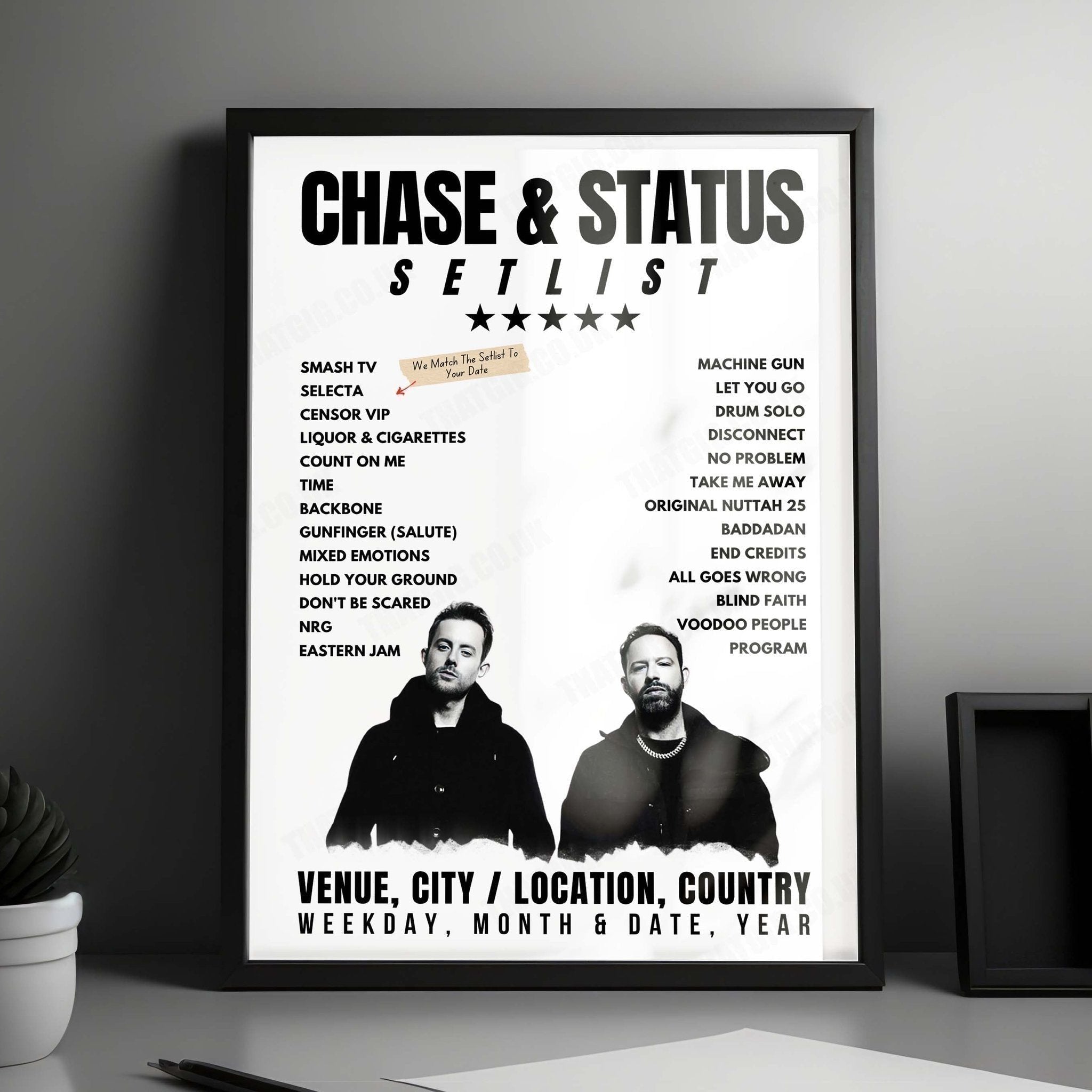 Chase & Status Setlist Poster - Beyond the Valley 2024 - December 30th, 2024